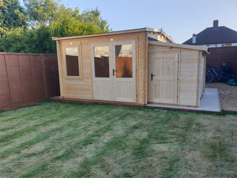 Photo of cabin installed by Kent Cabin Craft Centre Orpington, Kent, September 2019