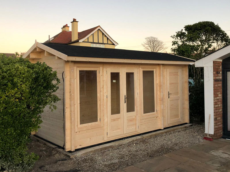 Photo of cabin installed by Kent Cabin Craft Centre St. Margaret's at Cliff 4th December 2019
