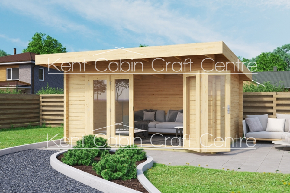 Image of the Sussex 1 Log Cabin - 3m x 3.9 Kent Cabin Craft Centre