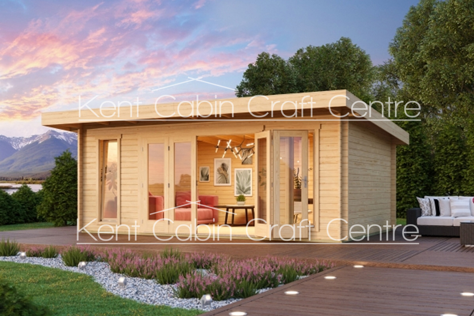 Image of the Sussex 2 Log Cabin - 3m x 3.9 Kent Cabin Craft Centre