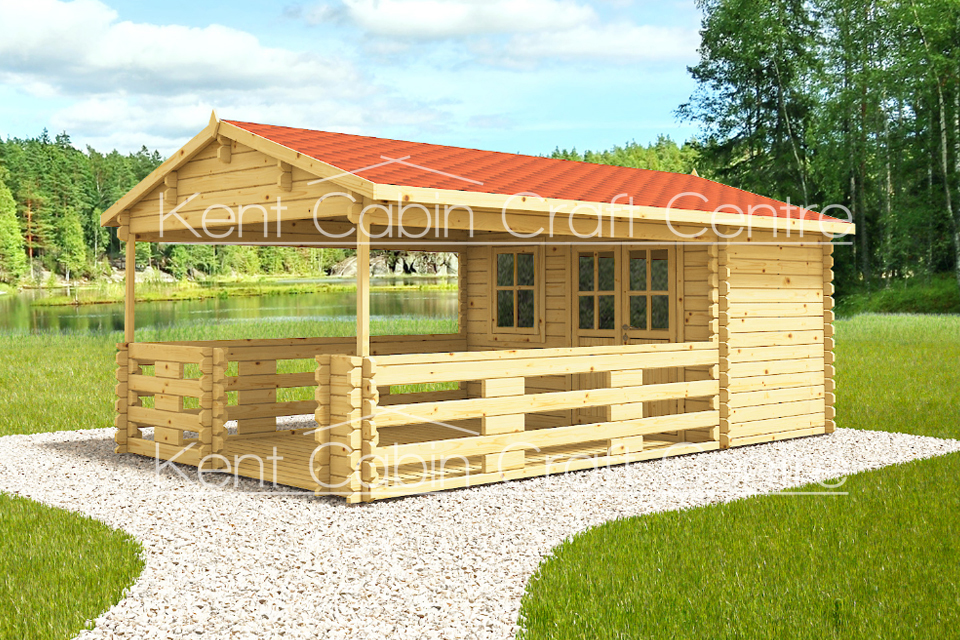 Image of the Veranda Log Cabin - Kent Cabin Craft Centre