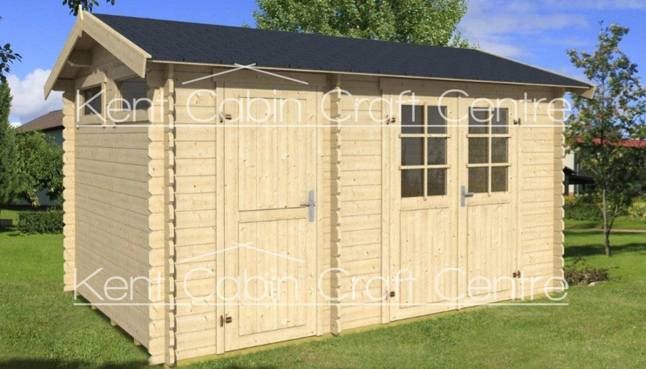 Image of the Bronson 3.8m x 2.5m Log Cabin - Kent Cabin Craft Centre