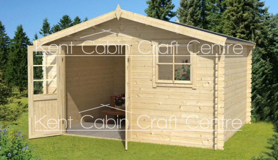 Image of the Chloe 1 3.6m x 3m Log Cabin - Kent Cabin Craft Centre