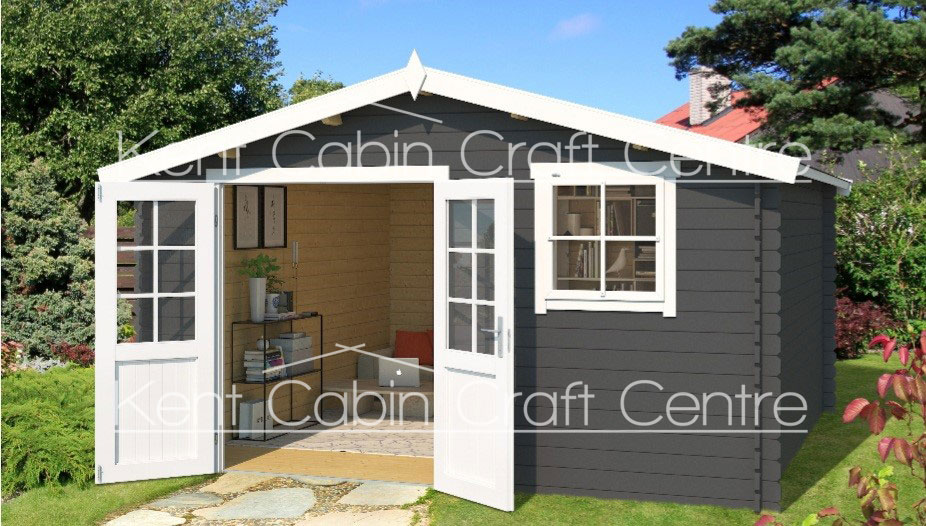 Image of the Chloe 2 3.9m x 3.9m Log Cabin - Kent Cabin Craft Centre