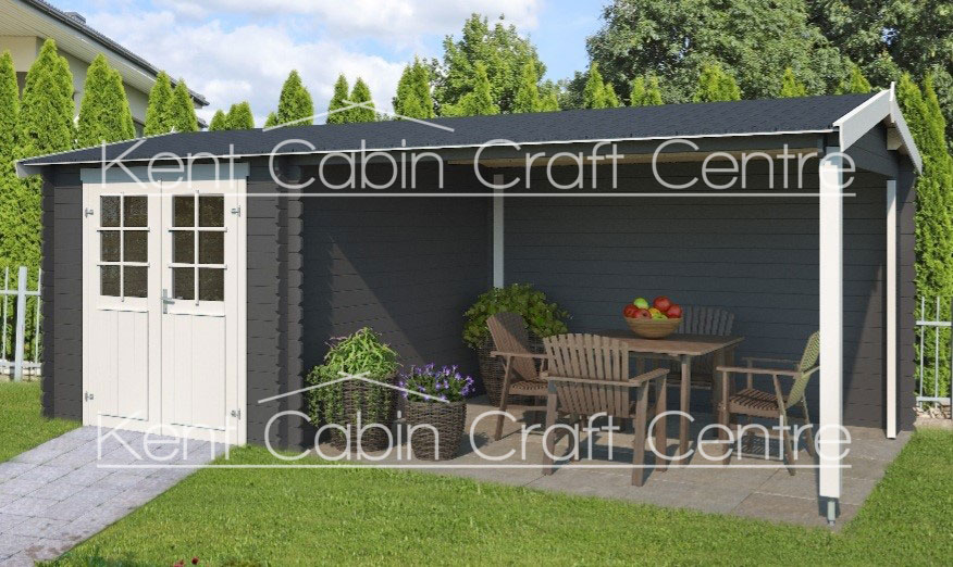 Image of the Leanne 2.3m x 2.7m x 5.7m Log Cabin - Kent Cabin Craft Centre