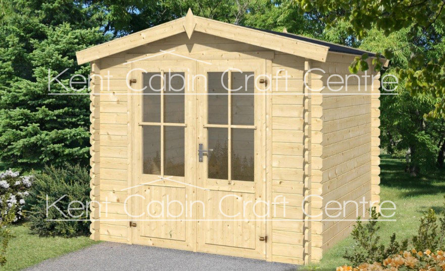 Image of the Maggie 3.8m x 1.8m Log Cabin - Kent Cabin Craft Centre