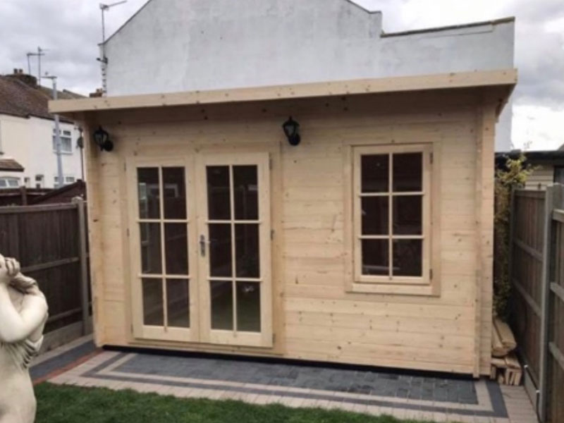 Photo of cabin installed by Kent Cabin Craft Centre Queenborough Sept 2019